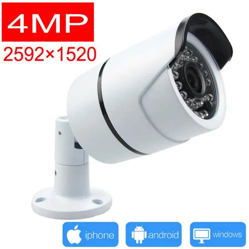 

IP Camera 4MP CCTV Security Outdoor Home P2p Surveillance Infrared Cameras Waterproof System 2592*1520 H.265 Onvif Cam