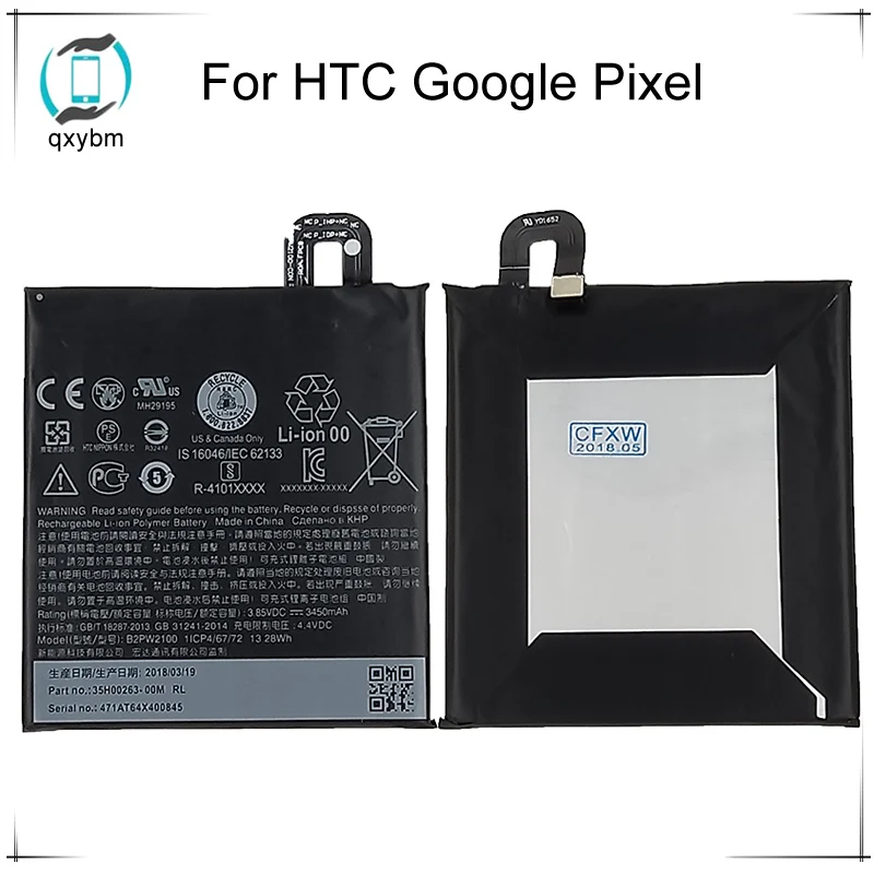 3450mAh 3.85V Battery For HTC Nexus Google Pixel XL M1 B2PW2100 Li-ion Phone One Year Warranty | Мобильные телефоны и