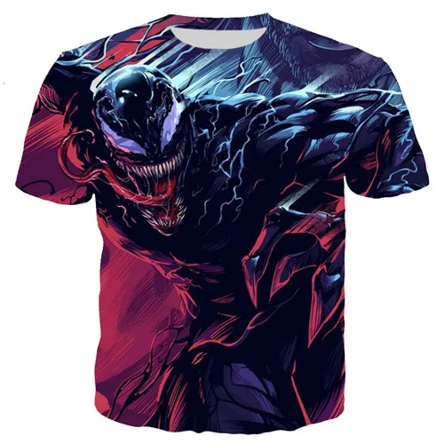 PLstar Cosmos Venom 3D футболка с черепом детская одежда г., для мальчиков, детей, Человек-паук супергерой, крутая футболка Топы с принтом фильма, футболка без выцветания - Цвет: kids t shirt
