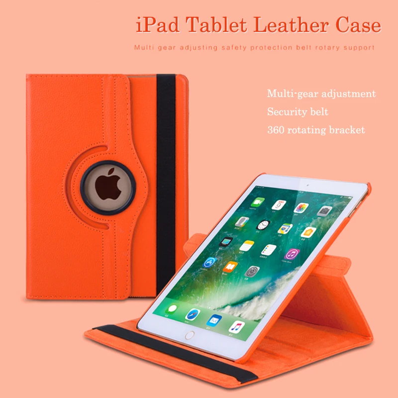 

For iPad Air 2 Tablet Case 360 Rotating Flip Leather Cover For Apple iPad Air 2/1 Stand Capa Fundas For iPad Air 2 Smart Coque