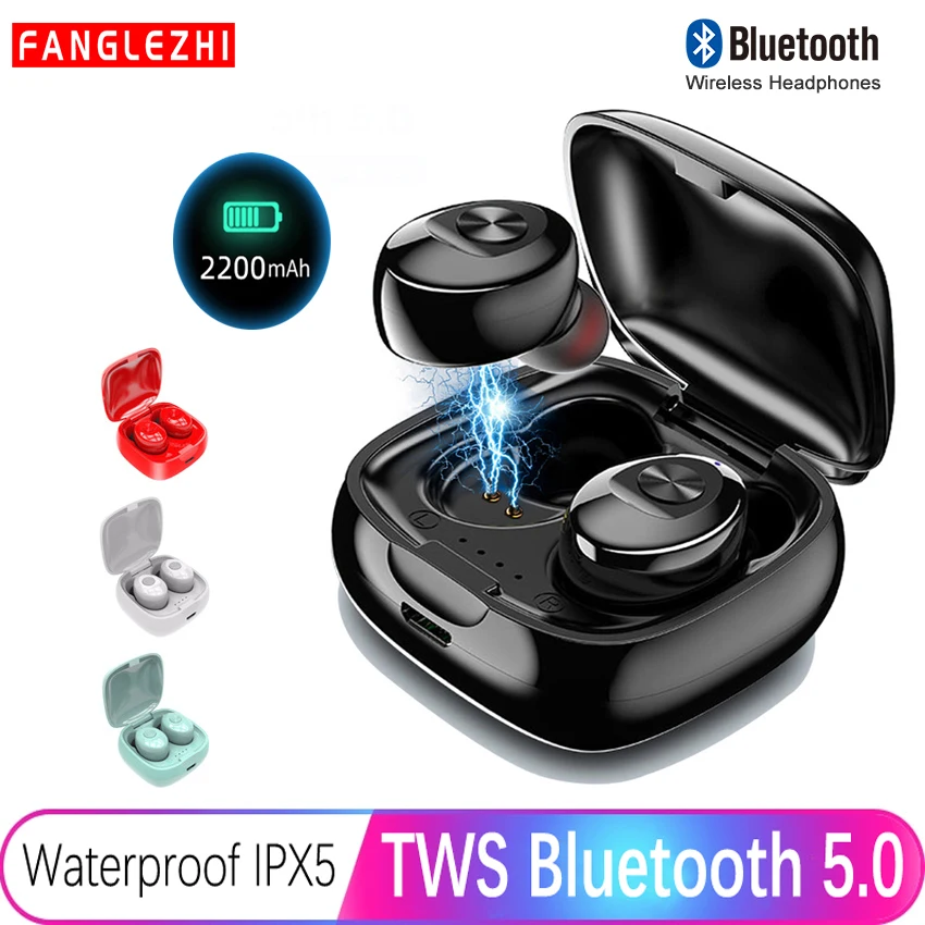 

XG12 Wireless Headphone TWS Bluetooth 5.0 EarphoneTrue Stereo Handsfree with Mic HIFI Sport Earphones noise cancelling for Phone
