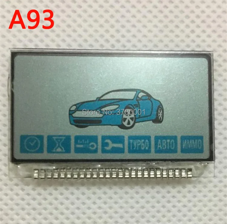 

Wholesale A93 Keychain LCD Display Screen for Russian 2 way Car Alarm System Starline A93 lcd Remote Control Key Chain Fob