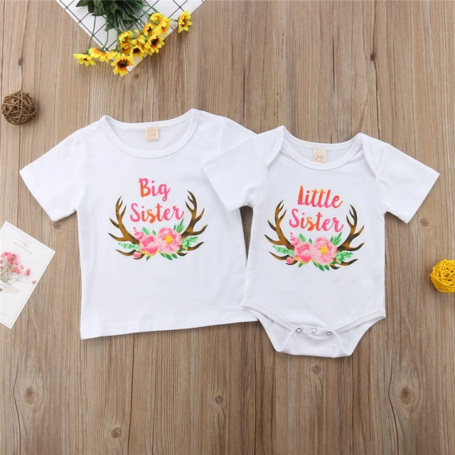 Family Matching Clothes Christmas Outfits Little Big Sister Clothes Family Matching Clothes Christmas Outfits Little Big Sister Clothes Baby Girl Bodysuits Kids Girls T-shirt Children Clothes 0-6Y - Family Matching Clothes Christmas Outfits Little Big Sister Clothes
