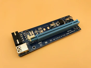 

50pcs USB 3.0 60cm 006C Riser 1x to 16x PCI-E Extender PCIe Riser Card SATA to 4Pin IDE Molex Power Supply for BTC Miner Mining