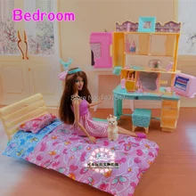 New arrival girl gift play toy doll house Bedroom furniture for babie doll house accessories