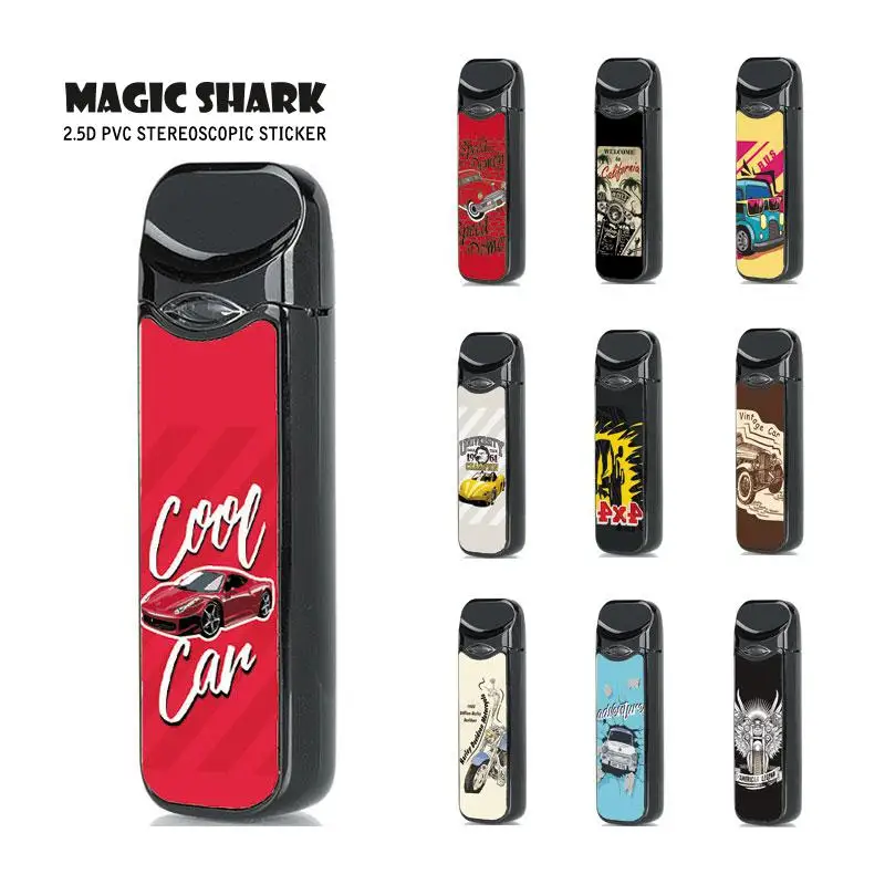 

Magic Shark Cool Car Motorcycle Film Sticker for Smok Nord Electronic Cigarette Case Cover Protector for Smok Nord Kit