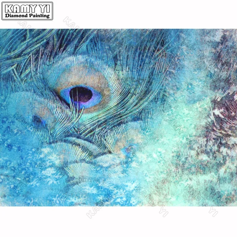 Needlework Diy Diamond Painting Cross Stitch &quotPeacock Feather&quot Embroidery Full Square/Round Mosaic Gift | Дом и сад