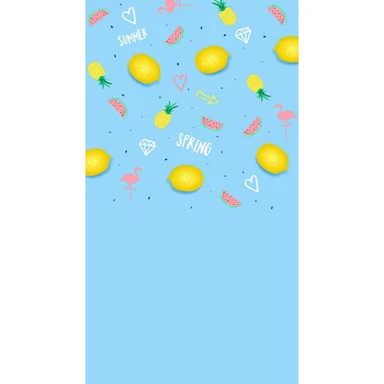 

Vinyl Photography Background Colored Cartoon Fruit Diamond Lemon Custom background Children Backdrops for Photo Studio SZ-3