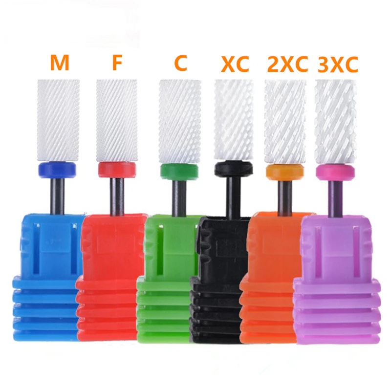6 types of silver carbide nail drill burr metal bite manicure electric accessories grinding head 2.35mm 3/32&quot | Красота и