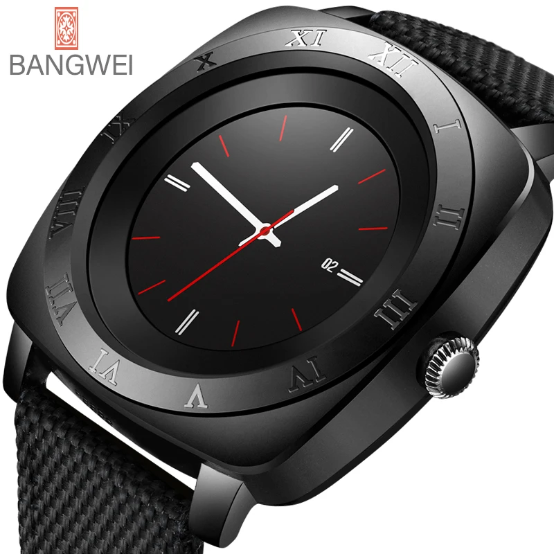 

BANGWEI 2018 New Brand Smart watch Men Waterproof Military Sport Digital watch Men's Casual Nylon Smart Clock Relogio Masculino