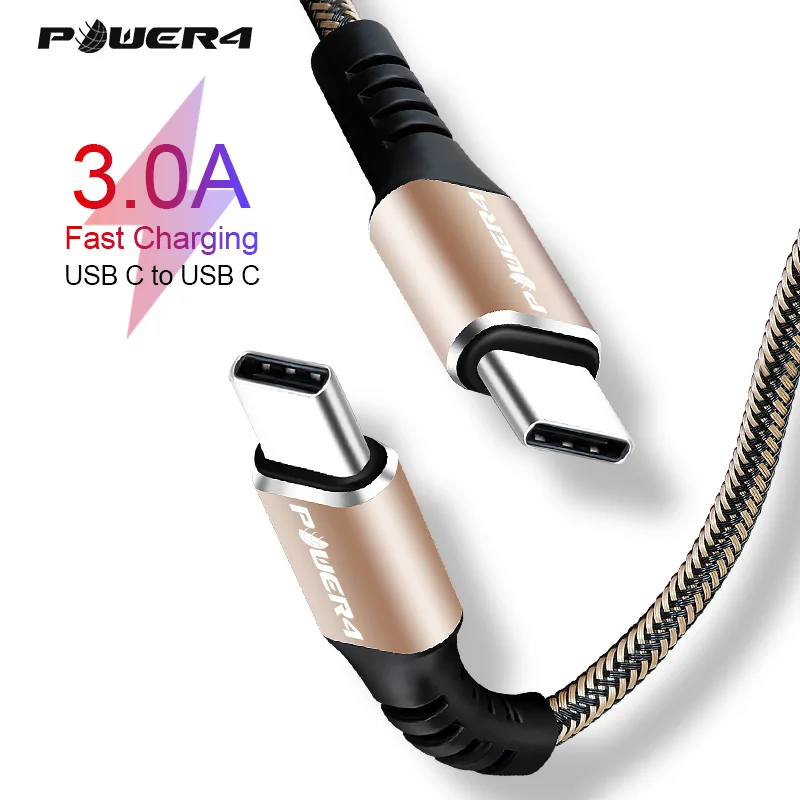 Кабель Power4 3A 2 м USB Type C для Macbook устройство быстрой зарядки провод QC 3 0/4 0 Samsung