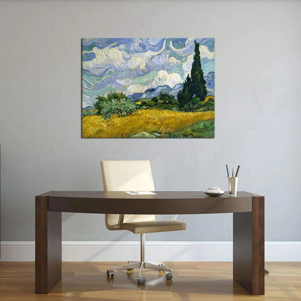 Home Garden Vincent Van Gogh Painting Poster Or Canvas Print Wheat Field With Cypresses Rudisbakery Com Home Garden Vincent Van Gogh Painting Poster Or Canvas Print Wheat Field With Cypresses Rudisbakery Com