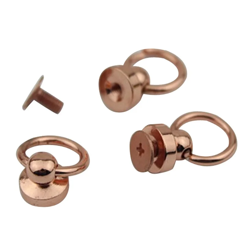 Bag lugguage accessories rivets buckle button bags Leather strap belts buckles screw rivet 10mm button O ring 500pcs/lot via DHL