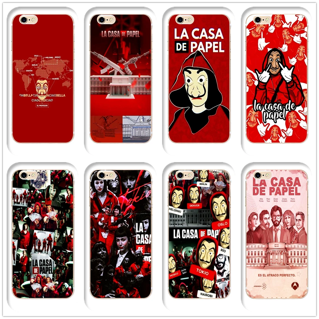 

DK La casa de papel Spain TV crime fashion new phone case hard Transparen cover for iPhone 6 6s 7 8plus 5s 5c 4s X XS XR XSMAX