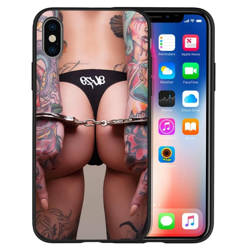 Мягкий чехол для iPhone XS Max XR 6S 5 5S 6 6S 7 8 Plus X сексуальная девушка Etui мягкая задняя крышка из ТПУ