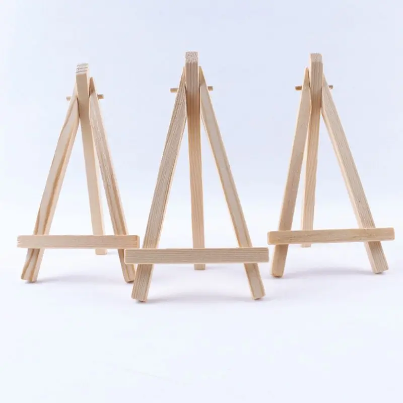 24 шт мини деревянный мольберт для художника треугольник свадебный стол стенд дисплей держатель-15x8 cm#524