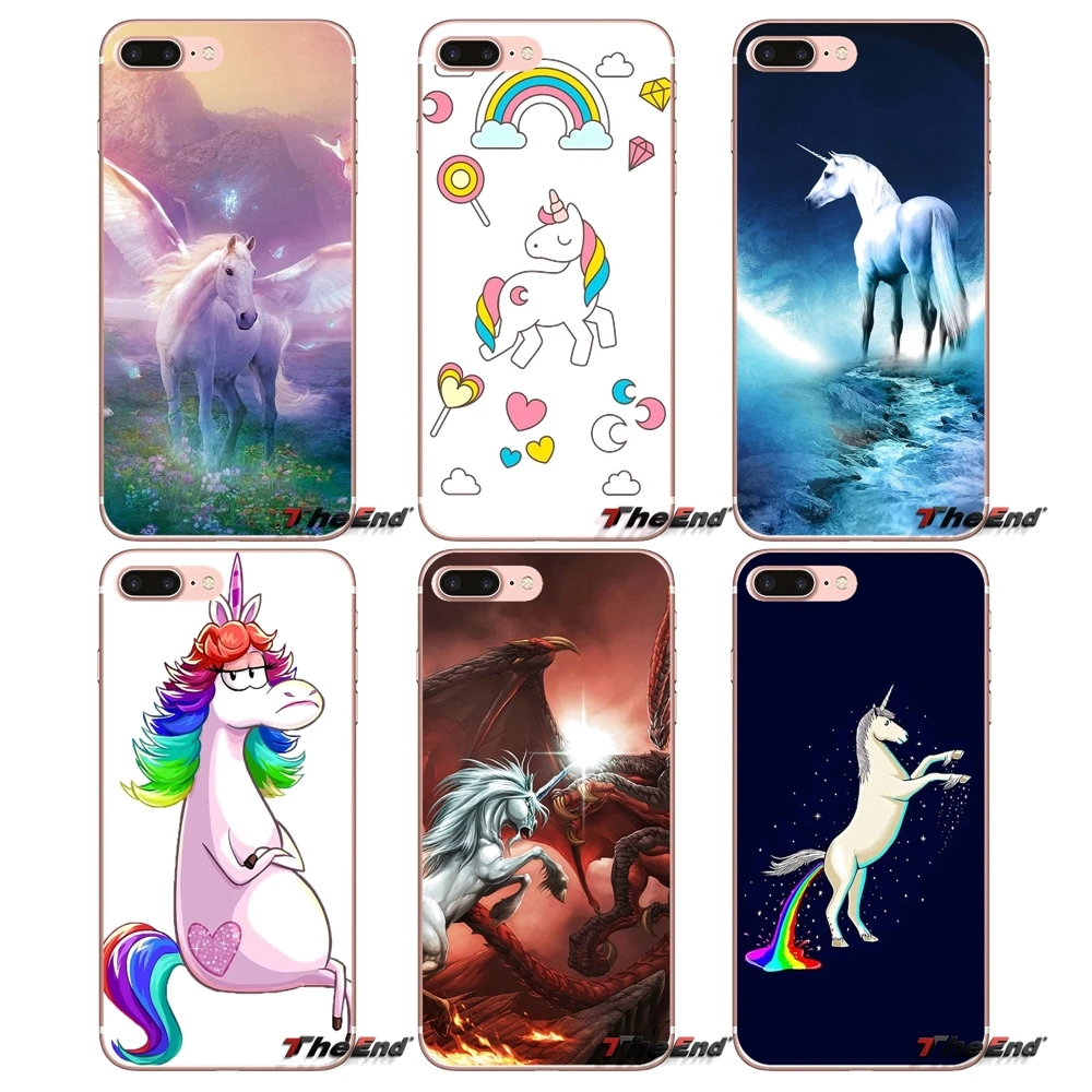 

Color Unicorn Soft TPU Cell Phone Case Cover For Samsung Galaxy S9 Plus Note 8 One Plus oneplus 5T Meizu M5s LG V30 HTC U11