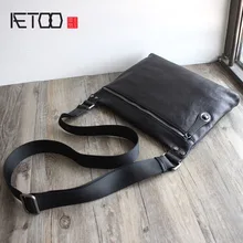 AETOO Leather men's bag new Japanese and Korean men's shoulder slung thin bag cross section casual leather bag