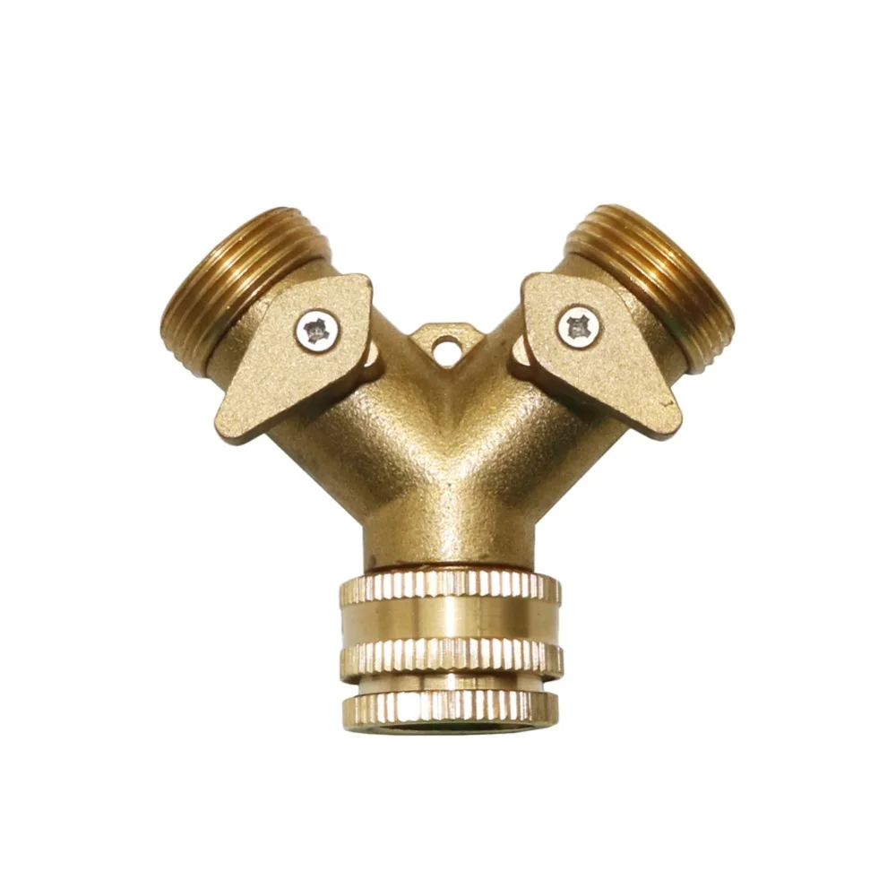 

Garden Tap 2-Way Valves Irrigation Hose Pipes Splitters Plumbing Fittings Brass Female thread Y Valves Agriculture tools 1 Pcs