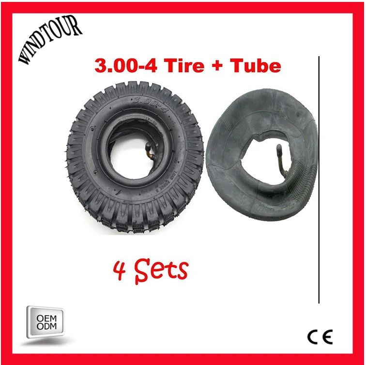 4x Mini Pocket ATV TYRE + TUBE 3.00 4 Tire 9x3.5 4 Quad Wheel Front