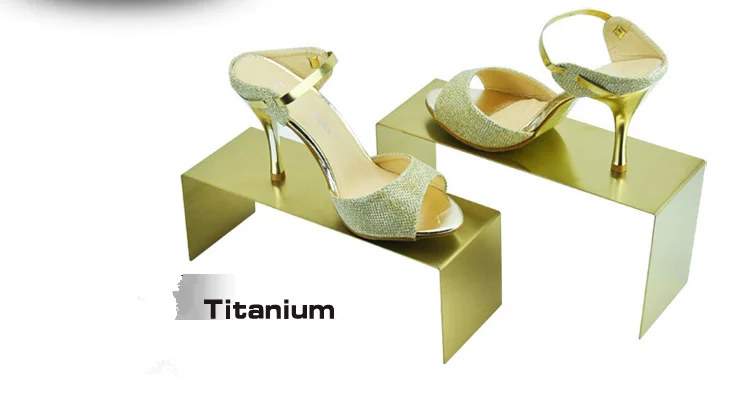 

2PCS/SET Stainless steel desktop shoes display stand holer shelf U type shoes heels shoes rack display props