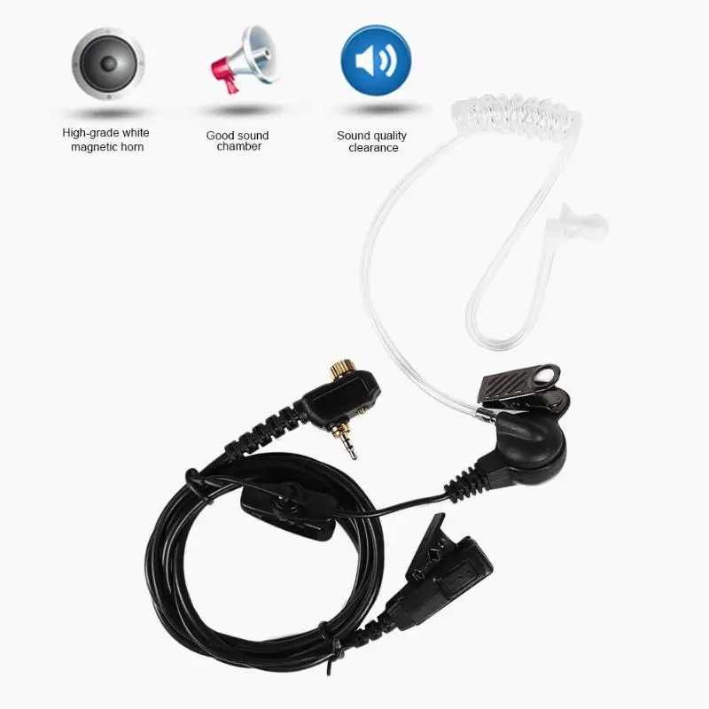 

1 Pin Earpiece Headset PTT Mic Earphone for Motorola MTH800 MTH850 Radio 2.5 mm 1Pin spiral plug sensitive and durable Headset