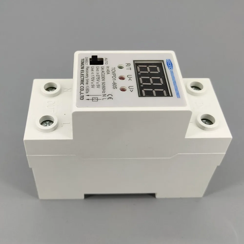 40A 220V ВКЛ./ВЫКЛ. Повторное подключение от перенапряжения и защиты от перенапряжения защитное устройство реле с вольтметром монитор напряжения