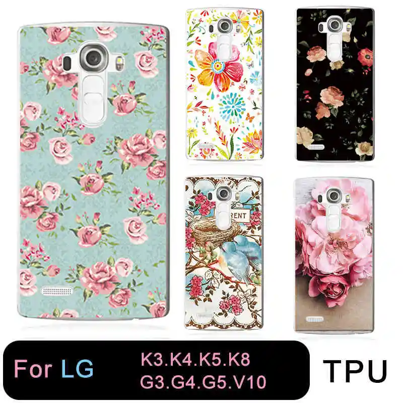 ТПУ прозрачный чехол для телефона LG K3 K4 K5 K8 Мягкий защитный из футболки с