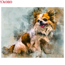 Полная квадратная Алмазная вышивка Чихуахуа собака 5D Вышивка крестиком Сделай Сам домашнее животное фото на заказ алмазная живопись мозаика стразы украшение