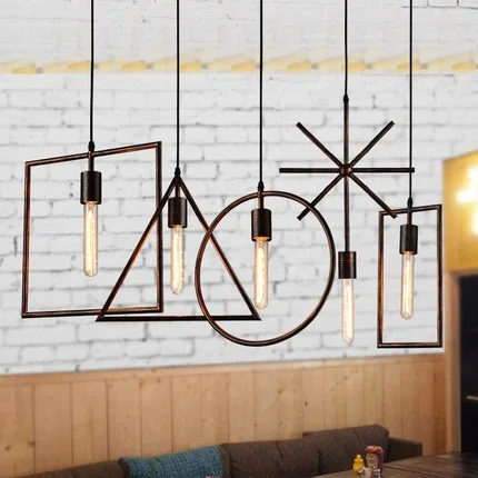 

Loft Style Iron Retro Droplight Edison Pendant Lights Fixtures Vintage Industrial Lighting For Dining Room Antique Hanging Lamp