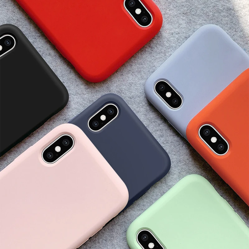 

Silicone Case For iPhone 7 8 Case For iPhone 6 6s Plus Phone Cover For iPhone X Xs Max XR 5S SE Cases