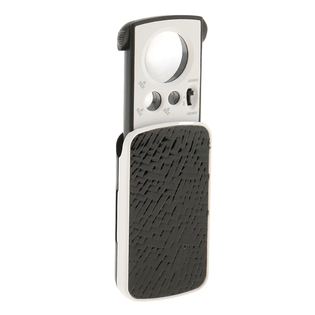 

LED Lighted Slide Out Magnifying Glass 30x 60x 90x Loupe Magnifier Jewelry