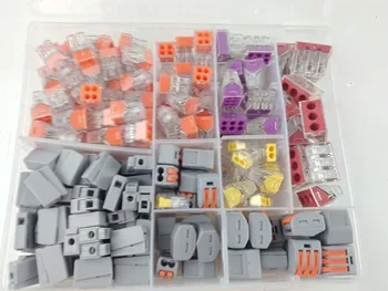 

210PCS Wire Connector for 5 room mixed 7 models Compact Fast wire connector mini Wiring Connector Conductors Terminal Block wag