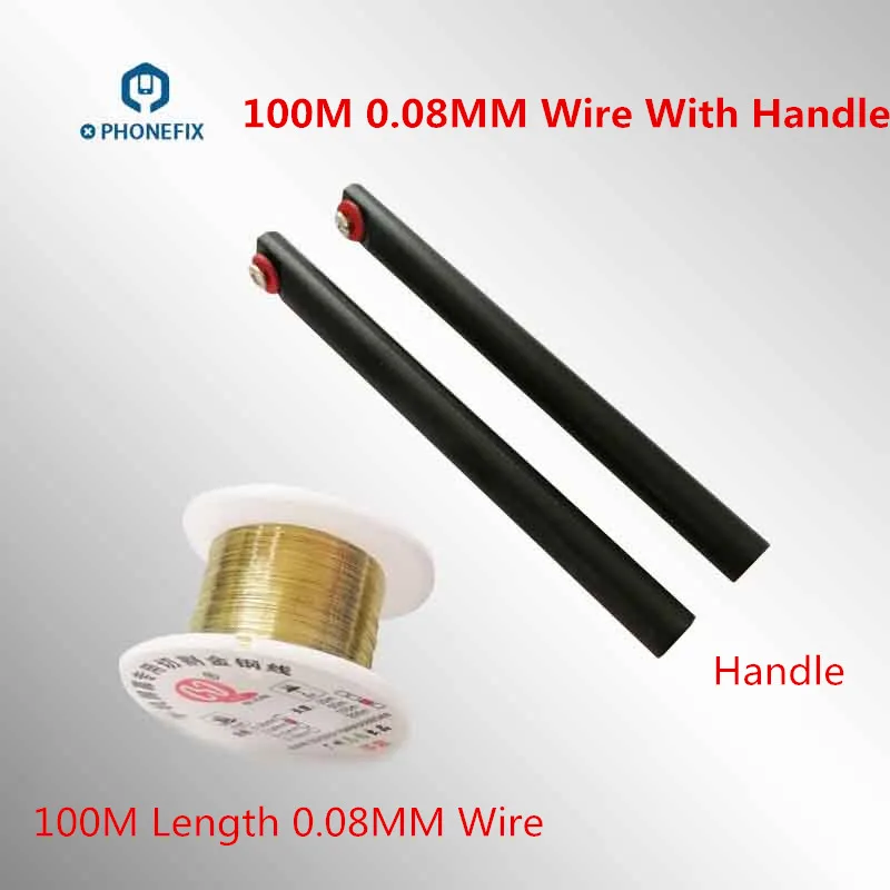 

PHONEFIX 0.08mm LCD Screen Separator Wire Mobile Phone Screen Cutting Line with Handle for iPhone Samsung SmartPhone
