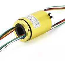 7/10/12,7 мм отверстие 2/4/6/8/10/12 провода 2A 33 мм O/D 250 об/мин Алюминий сплав сжатое Контактное кольцо монитор Роботизированная IP51 300 мм свинца