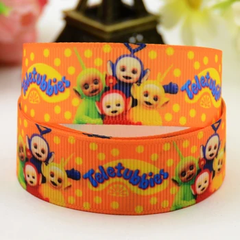 

7/8'' 22mm,1" 25mm,1-1/2" 38mm,3" 75mm Teletubbies Cartoon Character printed Grosgrain Ribbon party decoration X-01229 10 Yards