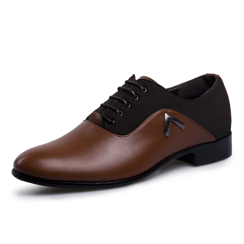 Plus Size 44 47 Mens Pointed Toe Dress Shoes Leather Men Formal Oxfords Spring Leisure Business