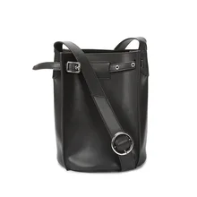 Fashion luxury brand star with the Genuine Leather bucket bag simple soft surface buckle belt decoration women messenger bags