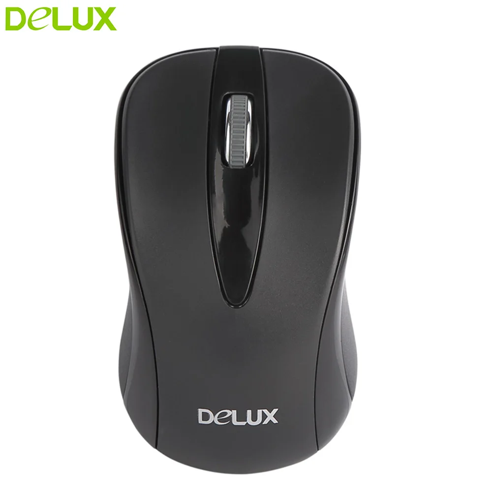

Delux 2.4G USB Optical Mouse M483 Mini Wireless Slient click Mice for PC Laptop Computer Rechargeable Battery Wireless Mouse