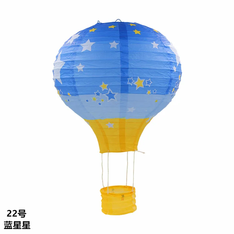 25 см 30 см 35 см 40 см Радужный воздушный шар бумажный фонарь Рождество Хэллоуин Дети День рождения Свадебные украшения вечерние поставки - Цвет: Blue Stars