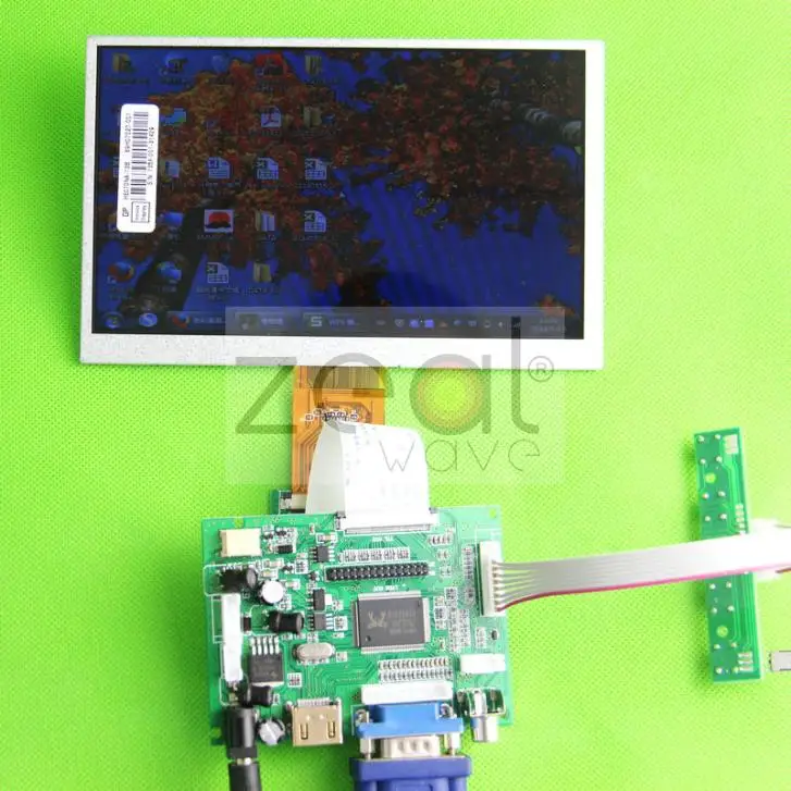 

HDMI+VGA+AV1+AV2 7inch Driver Board +7 INCH HJ070NA-13A LCD Screen 1024*600 40pin LCD Driver kit For DIY Car DVD