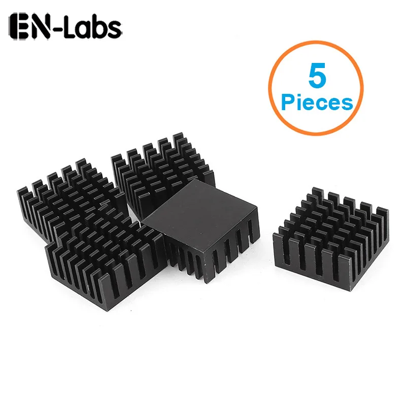 

5pcs/lot Anodized Black Aluminum Heatsink 20x20x10mm Electronic Chip Cooling Radiator Cooler for power IC,Electric chipset etc.
