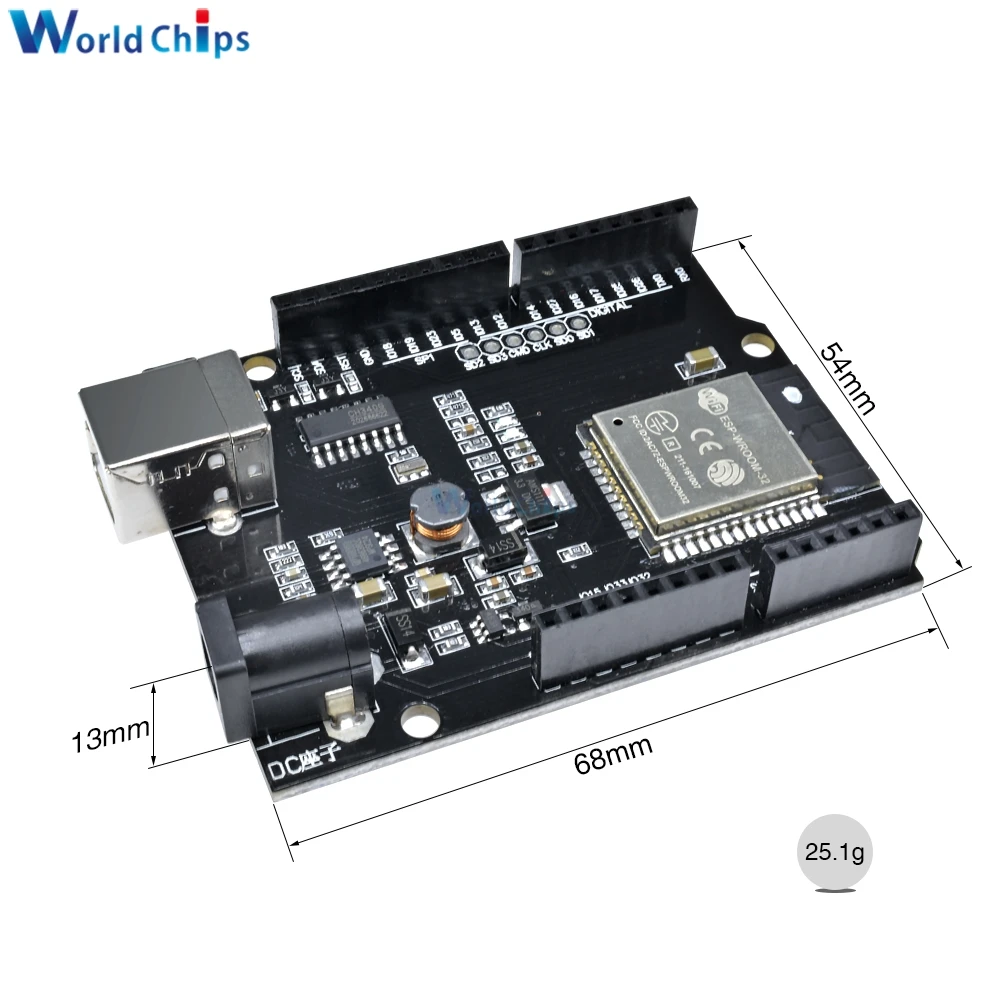 Беспроводная плата разработки ESP32 с Wi Fi и Bluetooth CH340 для Wemos D1 мини интерфейс Arduino UNO R3