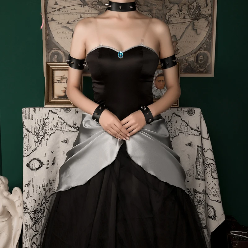 Аниме! Супер Марио Bros Bowsette Cutemobmodels злодей великолепное платье Принцесса униформа