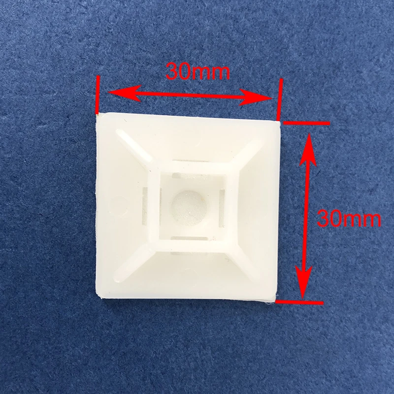 100 шт. в упаковке 30*30 мм 3 м крепкая клейкая Клейкая Лента крепежная деталь самоклеящаяся стяжка держатель для кабеля