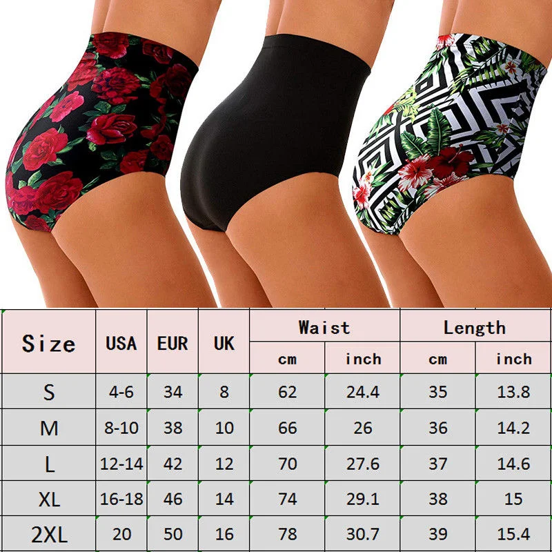 Women's High Waist Swimsuit Bikini Bottoms Tankini Bottom Swim Shorts Plus Size