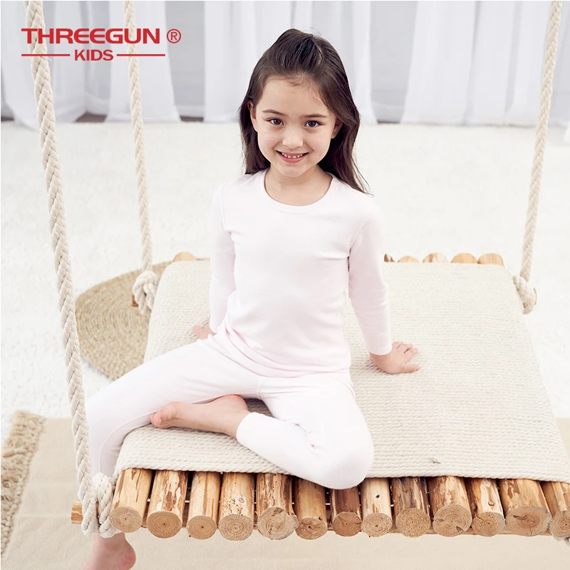 Boys Girls Thermal Long Johns Kids Top T Shirt Bottom Warm Children/'s Vest Set
