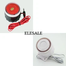 DC 12 В 120 дБ Проводная внутренняя сирена мини Рог пирсинг уха для домашней безопасности охранной сигнализации системы белый красный