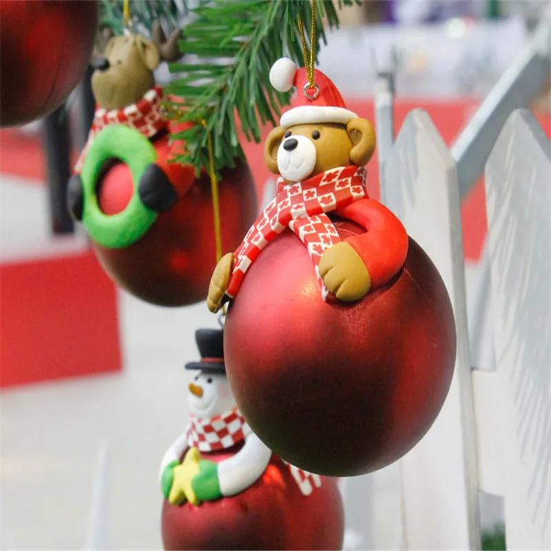 

New Year Decorations Christmas Ornaments Balls Santa Claus Elk Christmas Tree Xmas Home Gift Party Hanging Ornament Pendant,Q