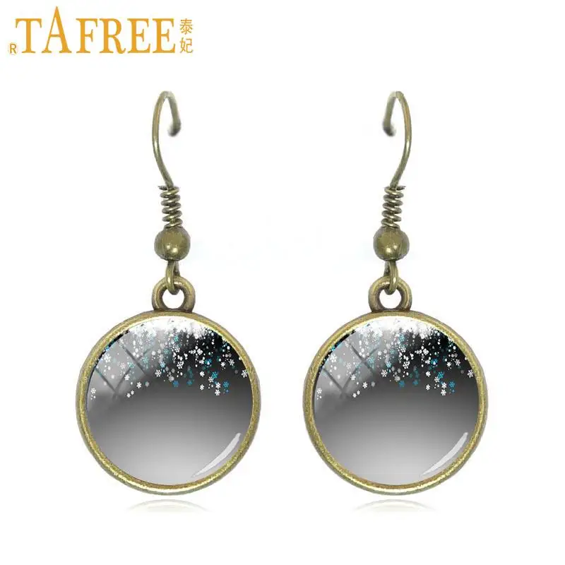 TAFREE 2017 винтажные зимние ювелирные изделия женские рождественские Висячие серьги